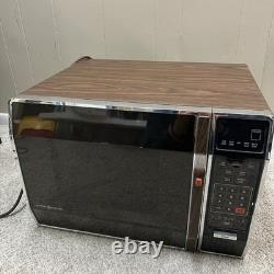 Micro-ondes général électrique vintage en bois J ET106 0A2 années 1980 testé et fonctionnel