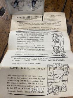 Minuterie de cuisinière Vintage General Electric NOS General Electric 3ast19a937a