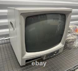Moniteur CRT Général Électrique Vintage 12 avec Système de Sécurité Domestique CCTV 2 Caméras N&B CRT