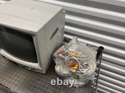 Moniteur CRT Général Électrique Vintage 12 avec Système de Sécurité Domestique CCTV 2 Caméras N&B CRT
