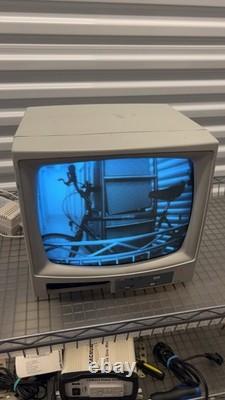 Moniteur CRT Général Électrique Vintage 12 avec Système de Sécurité Domestique CCTV 2 Caméras N&B CRT