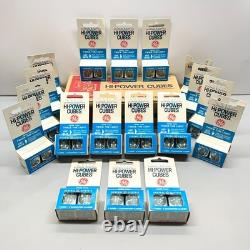 Nouveau NOS Vintage GE Hi-Power Cubes Boîtier 18 paquets de 2 cubes (36 cubes / 144 éclairs)