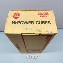 Nouveau NOS Vintage GE Hi-Power Cubes Boîtier 18 paquets de 2 cubes (36 cubes / 144 éclairs) Nouveau NOS Vintage GE Hi-Power Cubes Boîtier 18 paquets de 2 cubes (36 cubes / 144 éclairs)