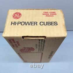 Nouveau NOS Vintage GE Hi-Power Cubes Boîtier 18 paquets de 2 cubes (36 cubes / 144 éclairs)