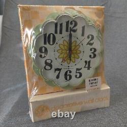 Nouveau Nos Vintage General Electric Ge Horloge Murale De Cuisine Flower #2197 Avacado