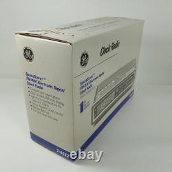 Nouveau réveil radio numérique électronique FM/AM Vintage GE SpaceSaver 7-4612 NOS