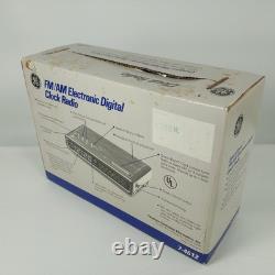 Nouveau réveil radio numérique électronique FM/AM Vintage GE SpaceSaver 7-4612 NOS