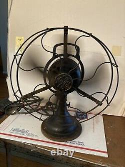 Original Vintage Ge Oscillating General Electric 12 Fan Brass Blades Type Aou A