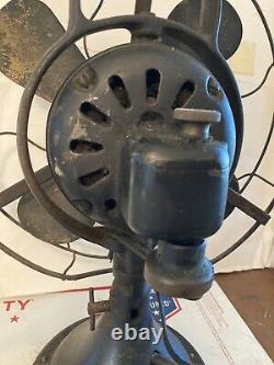 Original Vintage Ge Oscillating General Electric 12 Fan Brass Blades Type Aou A