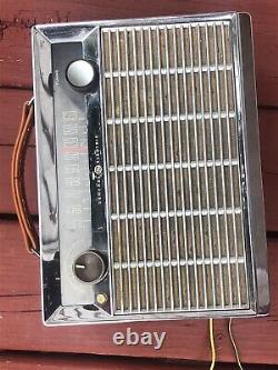 P-780e Ge General Electric 8 Transistor Am Portable Radio Works Batterie Box