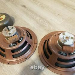 Paire Vintage General Électrique A1-403 8ohm Woofers Bas Haut-parleurs 12 Pouces