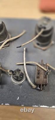 Panneau de test AC/DC General Electric vintage avec jauges, laboratoire industriel steampunk