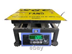 Panneau émaillé vintage de fans de la General Electric Company G. E. C.