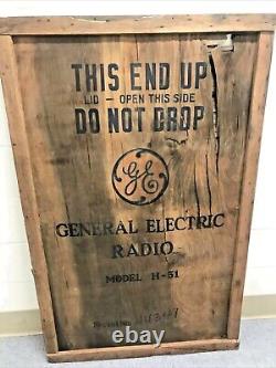 Panneau en bois pour radio vintage General Electric de 52x 32.5