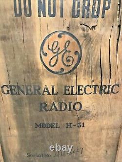 Panneau en bois pour radio vintage General Electric de 52x 32.5