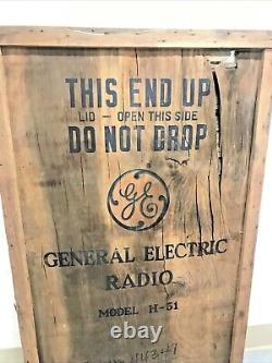 Panneau en bois pour radio vintage General Electric de 52x 32.5