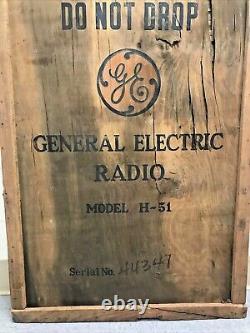 Panneau en bois pour radio vintage General Electric de 52x 32.5