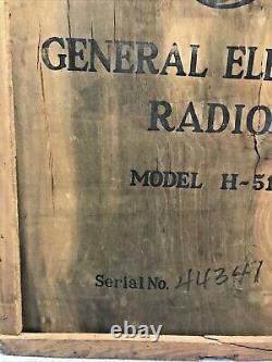 Panneau en bois pour radio vintage General Electric de 52x 32.5