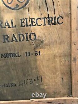 Panneau en bois pour radio vintage General Electric de 52x 32.5