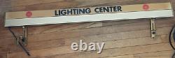 Panneau lumineux vintage General Electric GE Lighting Center à deux faces 48x4.5x2.5
