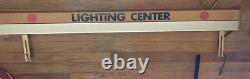 Panneau lumineux vintage General Electric GE Lighting Center à deux faces 48x4.5x2.5