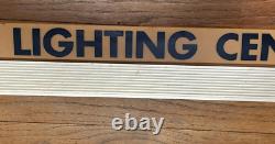 Panneau lumineux vintage General Electric GE Lighting Center à deux faces 48x4.5x2.5