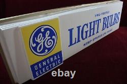 Panneau publicitaire double face de lampes Vintage Ge General Electric pour revendeurs