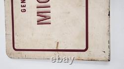 Panneau publicitaire en métal des fours à micro-ondes vintage de General Electric avec ledge en bas