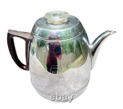 Percolateur à café vintage General Electric GE 33P30 fabriqué aux États-Unis, 1950, style moderne du milieu du siècle, FONCTIONNE