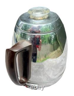 Percolateur à café vintage General Electric GE 33P30 fabriqué aux États-Unis, 1950, style moderne du milieu du siècle, FONCTIONNE