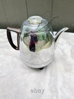 Percolateur à café vintage General Electric GE 33P30 fabriqué aux États-Unis, 1950, style moderne du milieu du siècle, FONCTIONNE