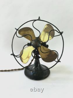 Petit ventilateur vintage General Electric à pales en laiton 6 séries F fonctionne bien