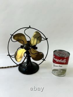 Petit ventilateur vintage General Electric à pales en laiton 6 séries F fonctionne bien