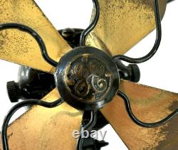 Petit ventilateur vintage General Electric à pales en laiton 6 séries F fonctionne bien