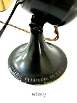 Petit ventilateur vintage General Electric à pales en laiton 6 séries F fonctionne bien