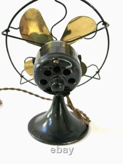 Petit ventilateur vintage General Electric à pales en laiton 6 séries F fonctionne bien