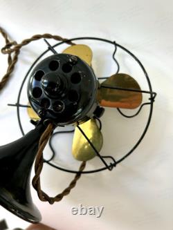 Petit ventilateur vintage General Electric à pales en laiton 6 séries F fonctionne bien