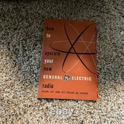 Phonographe vintage GE modèle 431 Radio AM Deluxe avec manuel d'instructions original