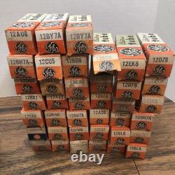 Pièces non testées 160+ tubes électroniques vintage General Electric GE assortis en lot