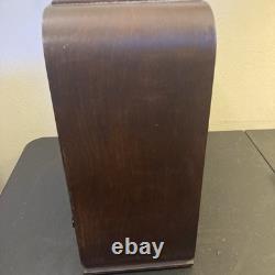 Pierre tombale vintage ancienne rare A-53 radio à tube General Electric en bois pièces USA