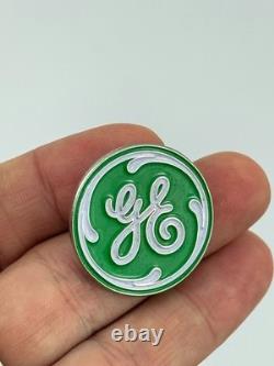 Pins promotionnels vintage General Electric avec logo GE en métal émaillé publicitaire
