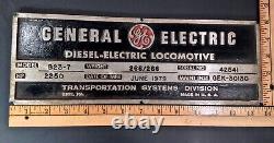 Plaque de constructeur de locomotive Vintage General Electric GE B823-7 1979 Erie, PA USA