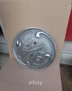 Plaque de locomotive General Electric GE en nickel vintage sur laiton / bronze