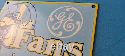 Plaque de signalisation en porcelaine pour pompes à essence de la station-service Ge Gas des ventilateurs en porcelaine Vintage General Electric