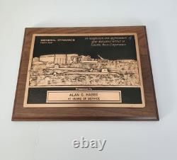 Plaque de sous-marin vintage General Dynamics Electric Boat personnalisée pour la retraite