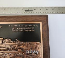 Plaque de sous-marin vintage General Dynamics Electric Boat personnalisée pour la retraite