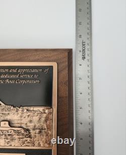 Plaque de sous-marin vintage General Dynamics Electric Boat personnalisée pour la retraite