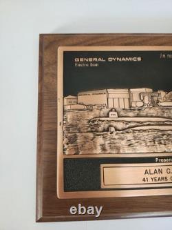Plaque de sous-marin vintage General Dynamics Electric Boat personnalisée pour la retraite