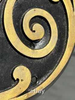 Plaque en fonte d'aluminium vintage de 7 pouces de diamètre General Electric GE 143508-E