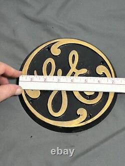 Plaque en fonte d'aluminium vintage de 7 pouces de diamètre General Electric GE 143508-E